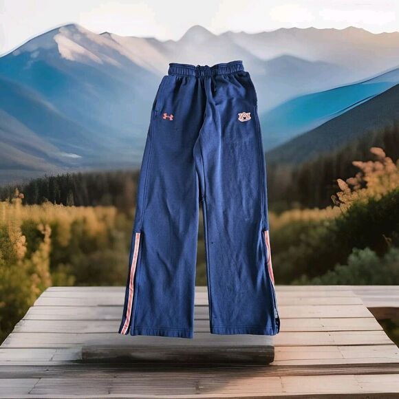 Auburn Tigers Team Issued Player Issued Under Armour Tiger Track Pants Small Zip - Picture 1 of 13